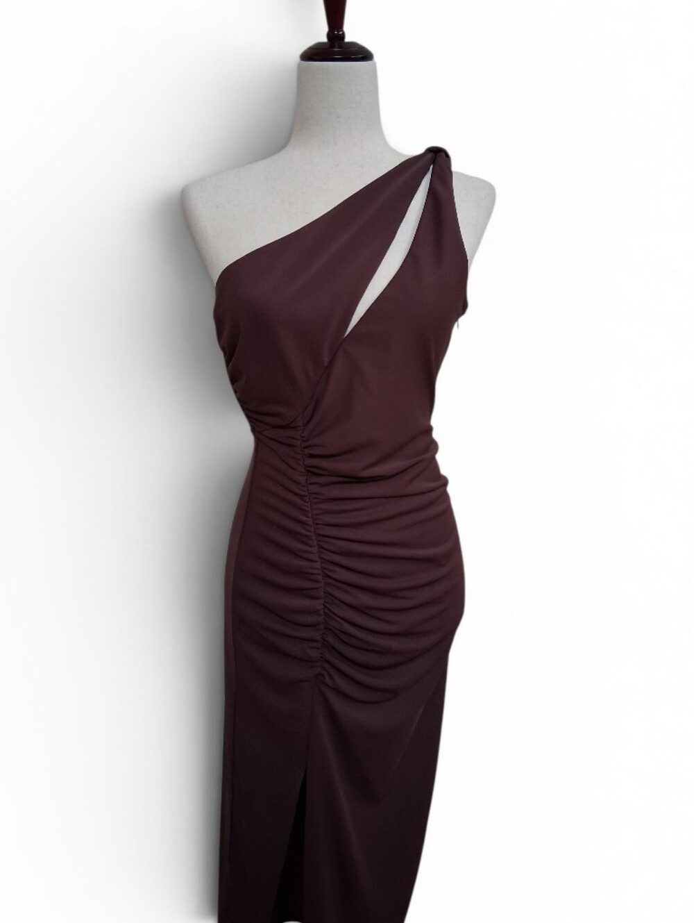 Dundas X Revolve Kate Midi Dress Chocolate Brown Sz S - Picture 5 of 6